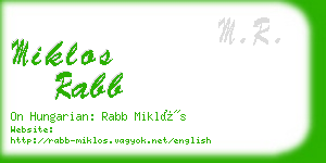 miklos rabb business card